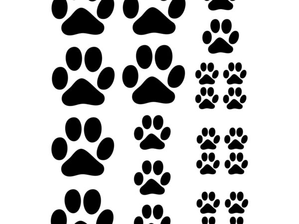 Katzen/Hundepfoten Aufkleber/Sticker Set (23-teilig)
