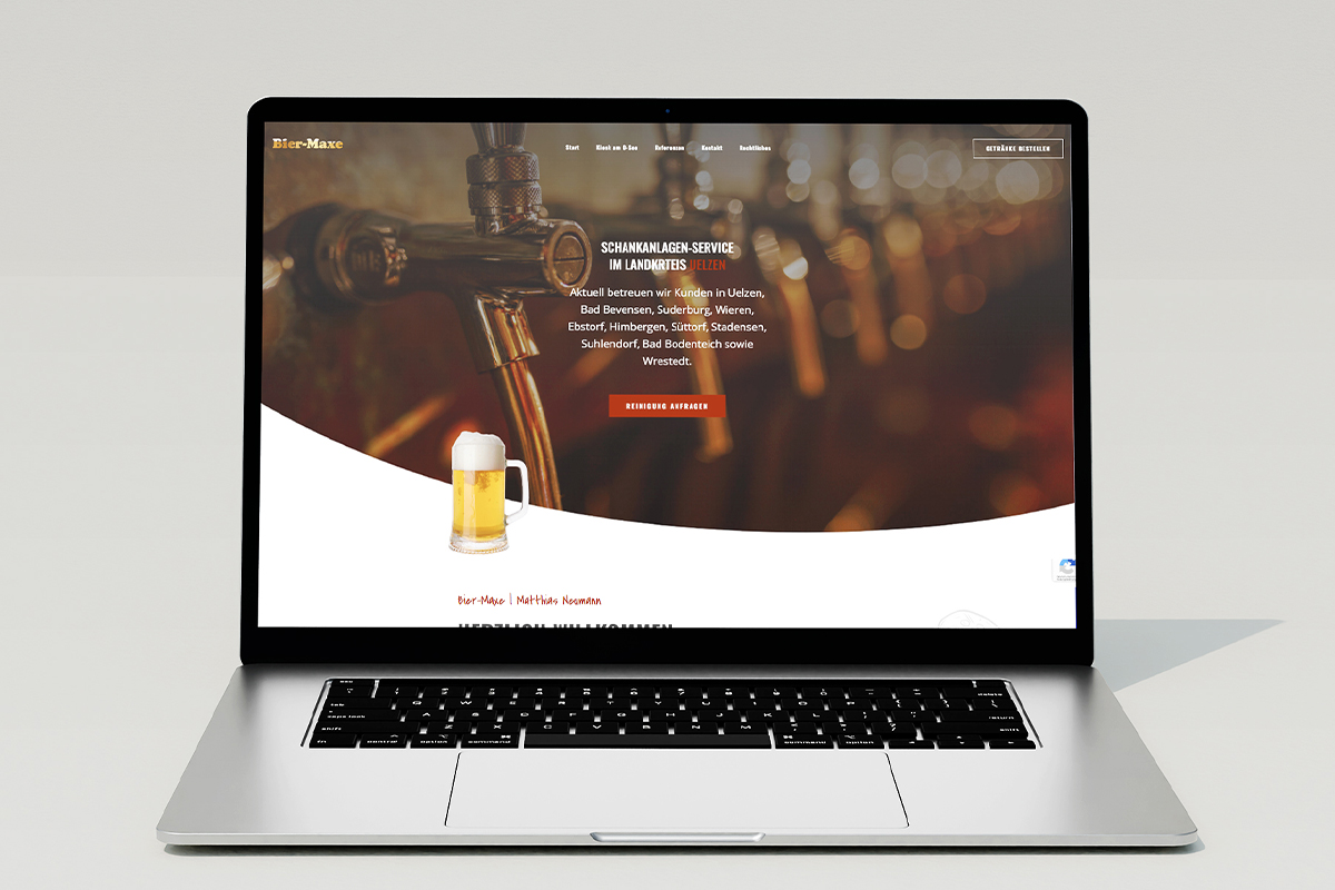 Webdesign für Bier-Maxe