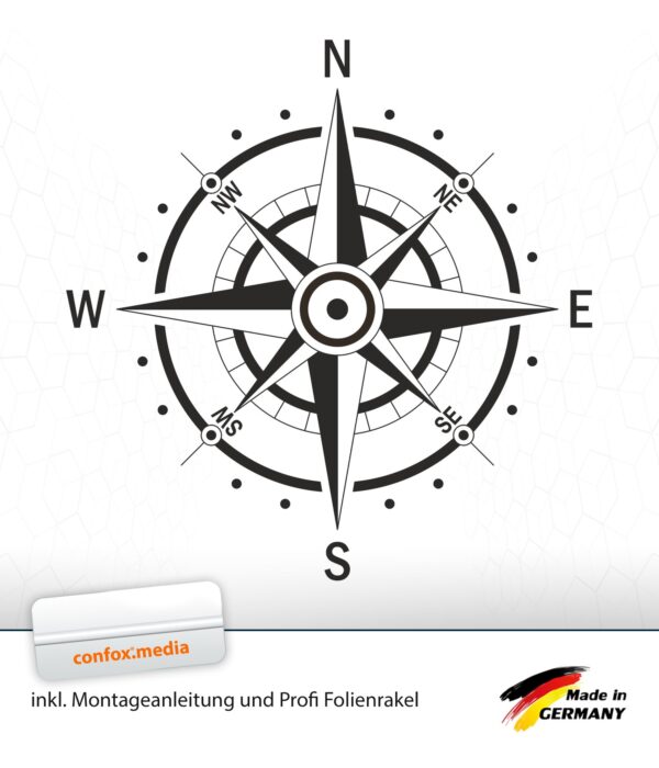 Off Road Kompass Windrose Aufkleber/Sticker – Bild 2