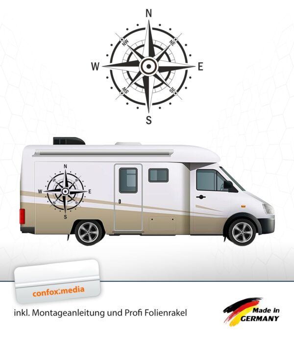 Off Road Kompass Windrose Aufkleber/Sticker – Bild 3